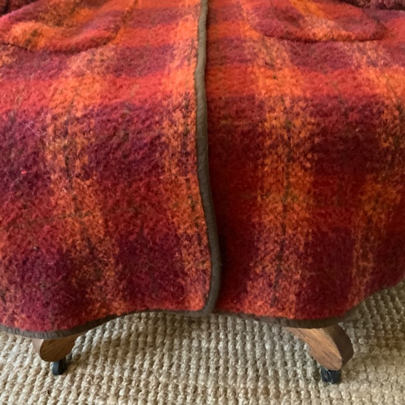 TOMBOLINI lined wool plaid coat/adjustable length sleeves/8???pit to pit=19 - Picture 3 of 11